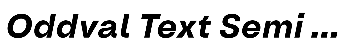 Oddval Text Semi Bold Italic
